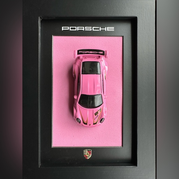 Porsche 911 GT3 RS Pantone-Inspired Framed Art – Pink on Pink – 1:64 Scale - Picture 3 of 3